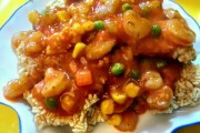如何制作正宗浙江菜锅巴虾仁-补肾助阳的美味佳肴