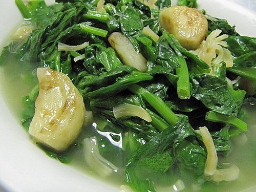蒜子瑶柱豆苗