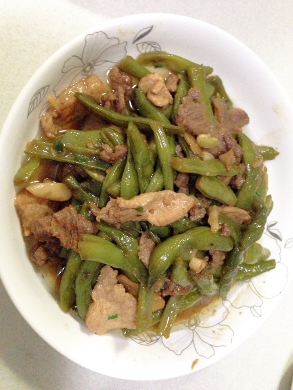 肉片焖扁豆
