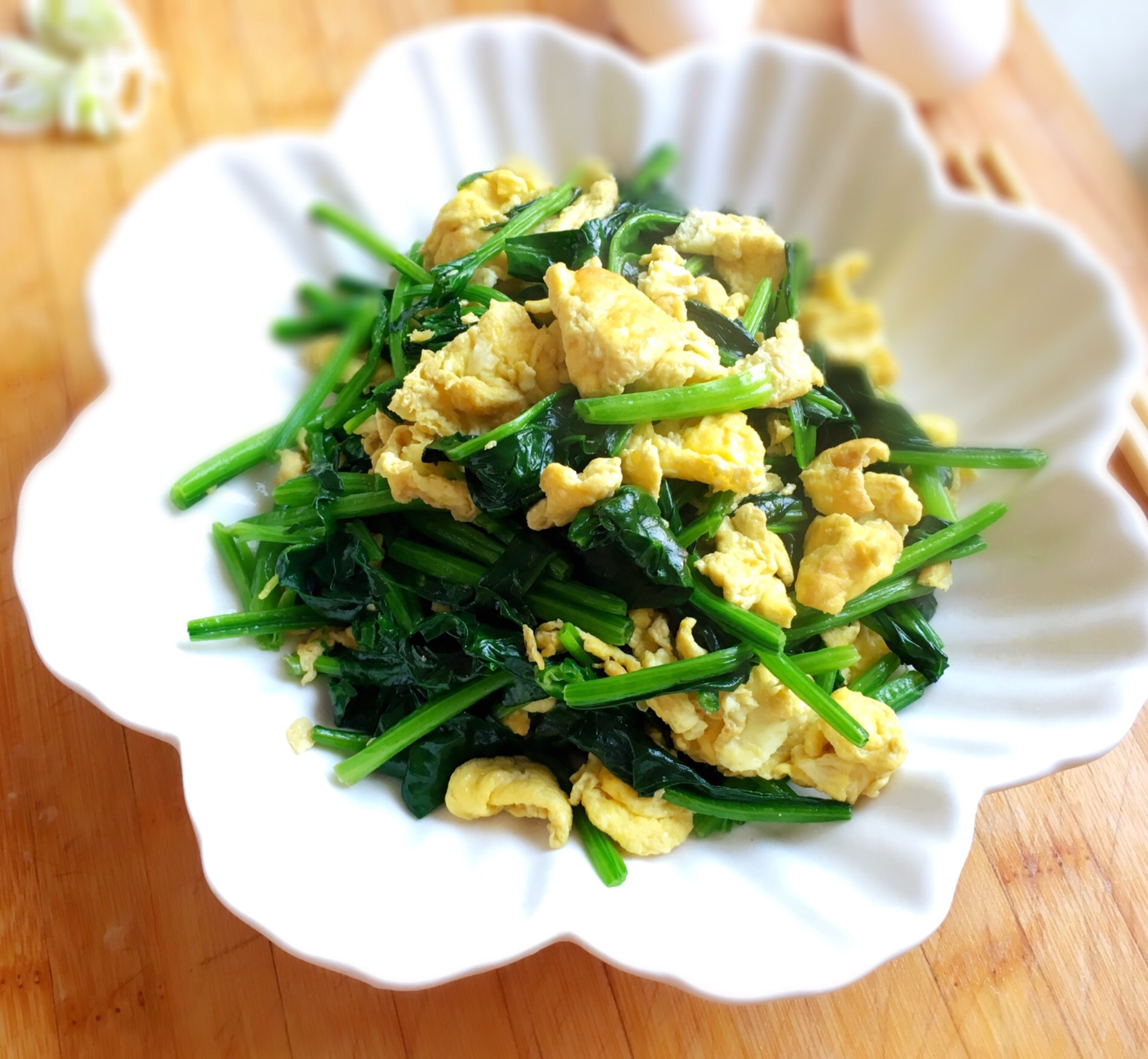 鸡蛋炒菠菜