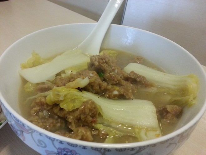 滑肉白菜