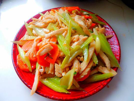 榨菜炒鸡柳