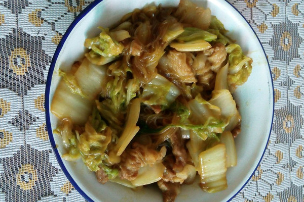 肉烧白菜