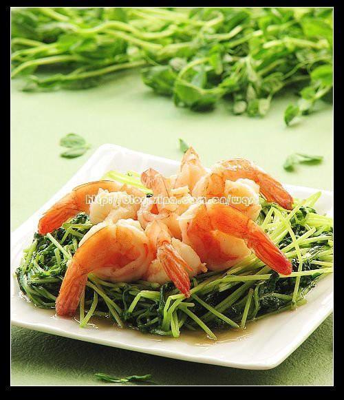 鲜虾扒豆苗