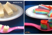 彩虹黄油制作教程，6色分层摆盘技巧与创意吃法