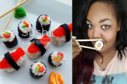 创意甜点教程，仿真寿司蛋糕点心制作全攻略