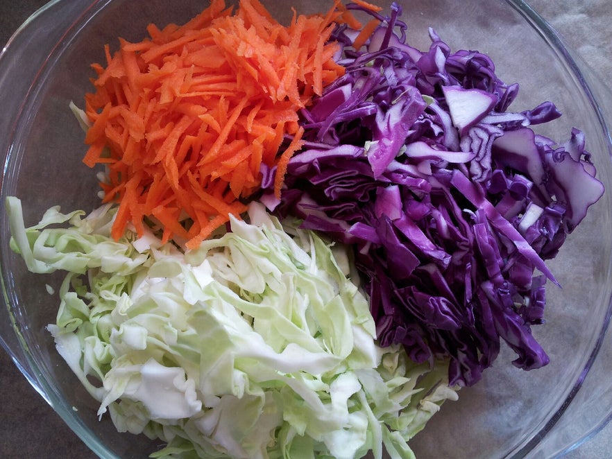 Making Orange Flavored Cole Slaw
