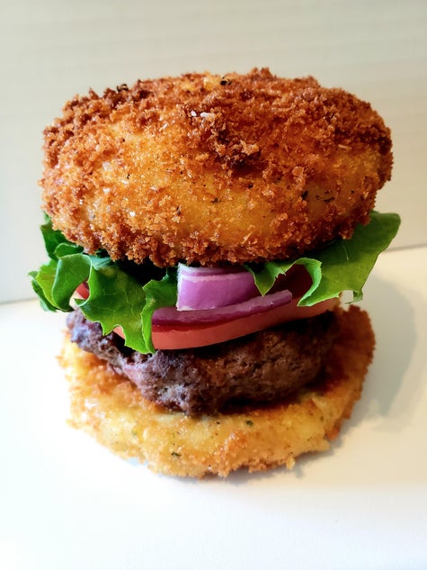 芝士土豆泥汉堡面包！