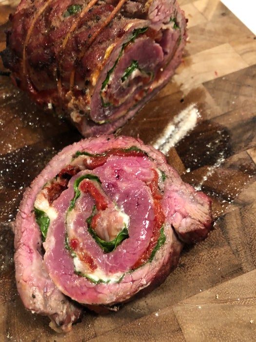 填馅侧腹牛排意大利烤肉卷