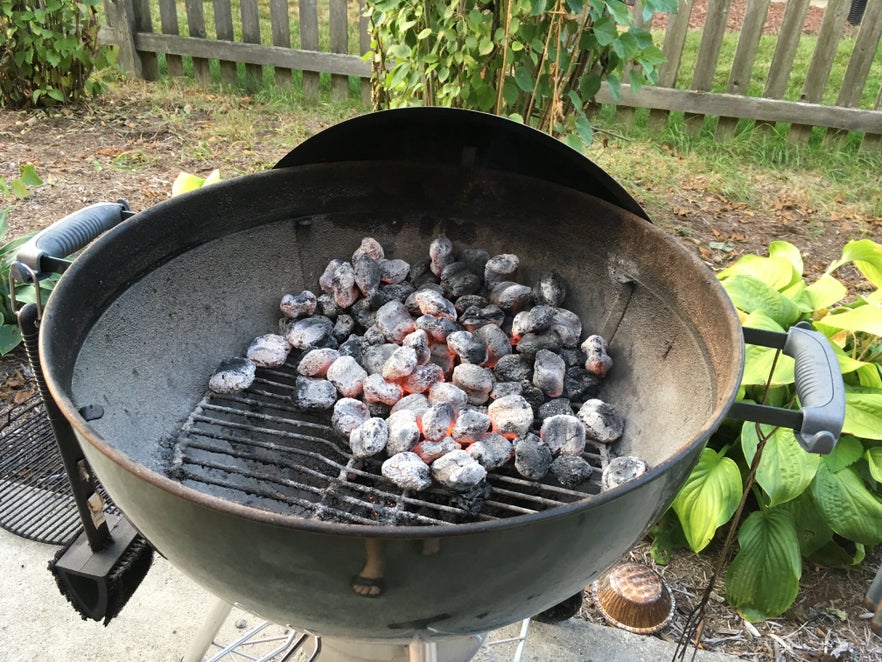 生火并混合湿料