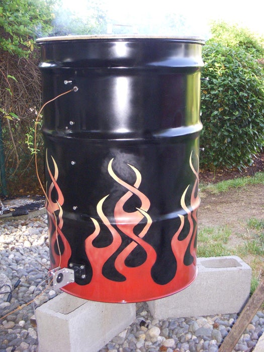 鼓形烟熏炉制作