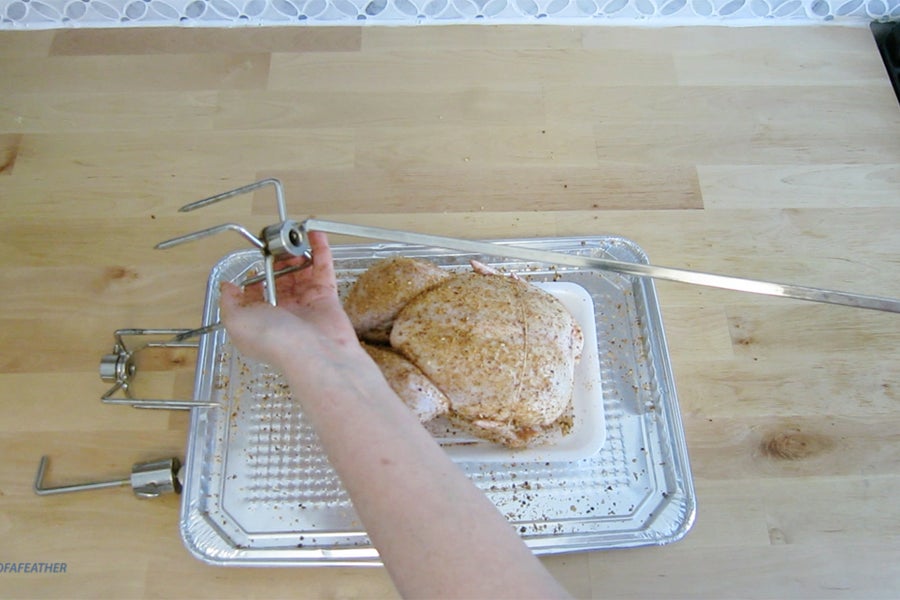 组装并安装烤叉