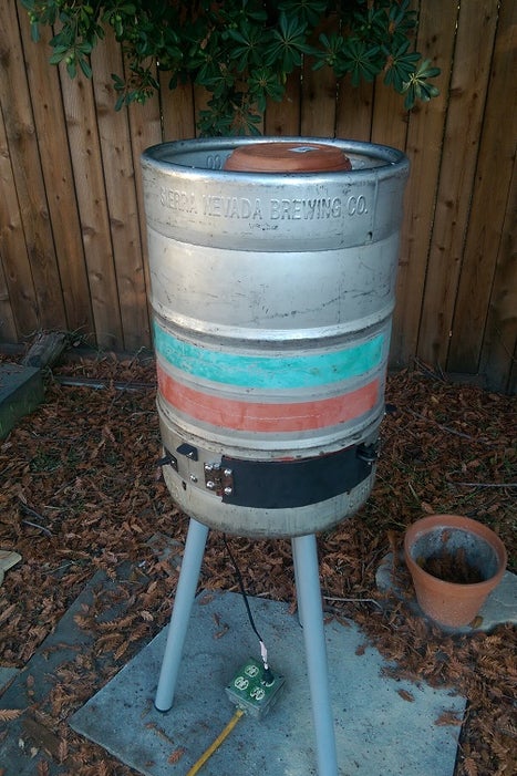 啤酒桶免焊接电动烟熏炉