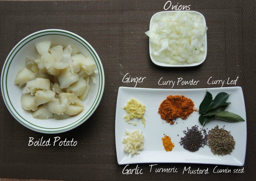 土豆馅印度薄饼