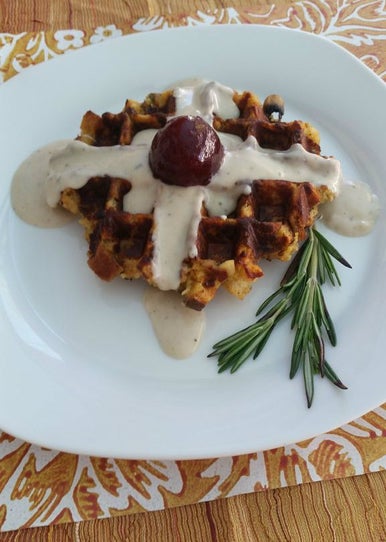 感恩节剩菜华夫饼