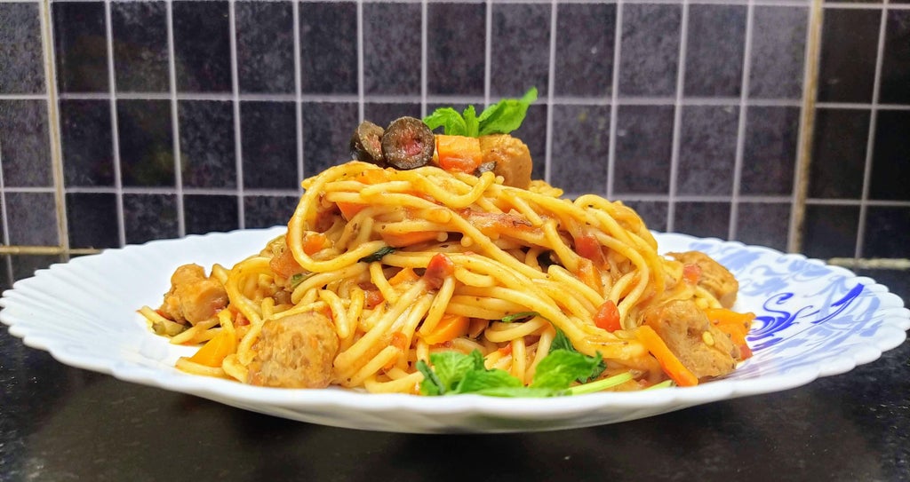 意式素肉丸意大利面