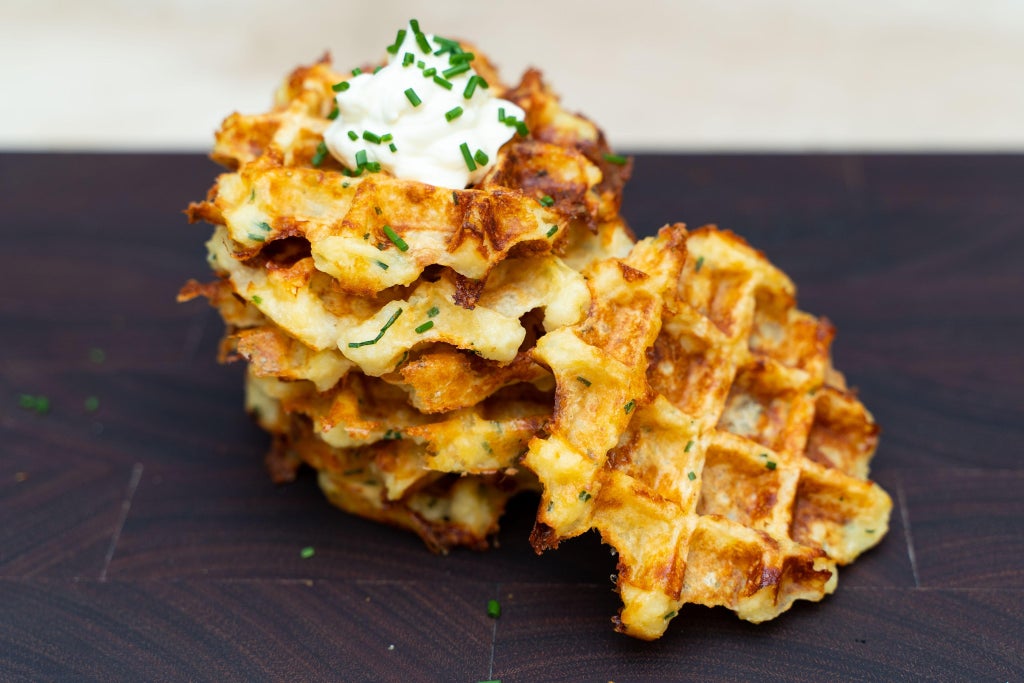 芝士土豆华夫饼