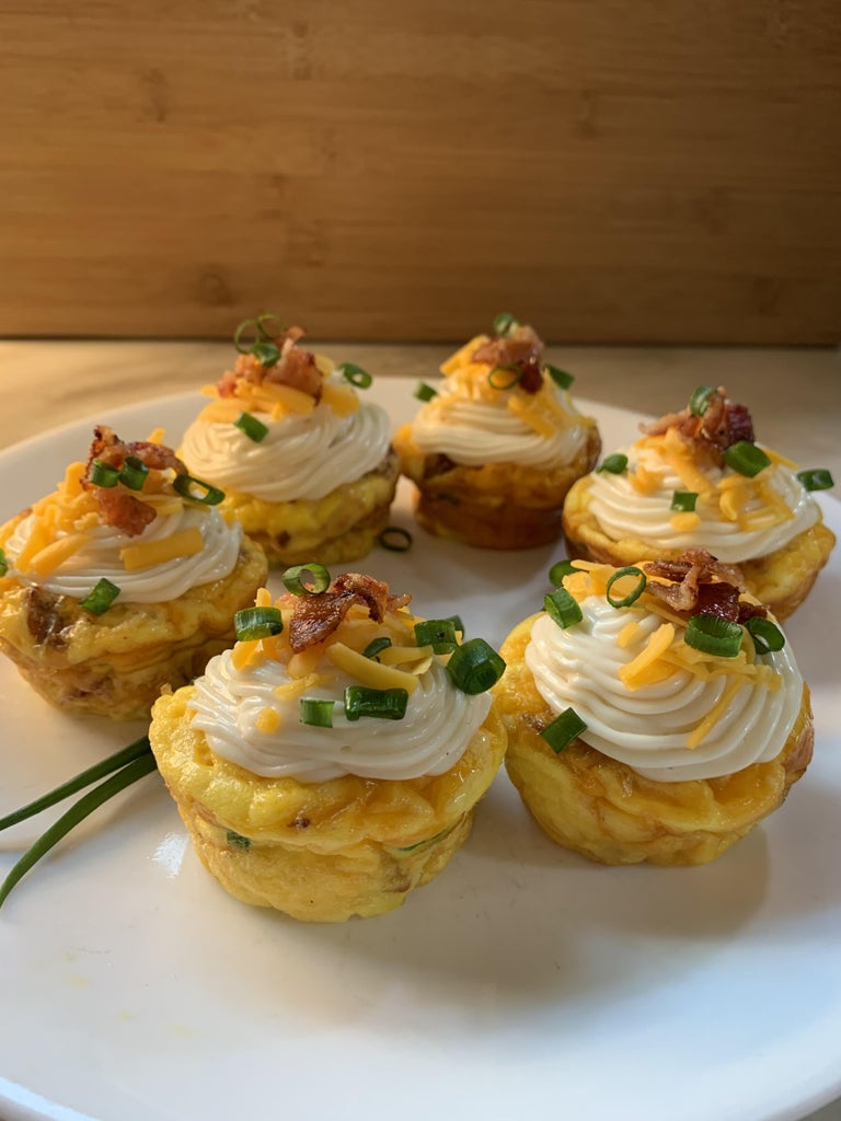 3种芝士培根早餐杯形蛋糕