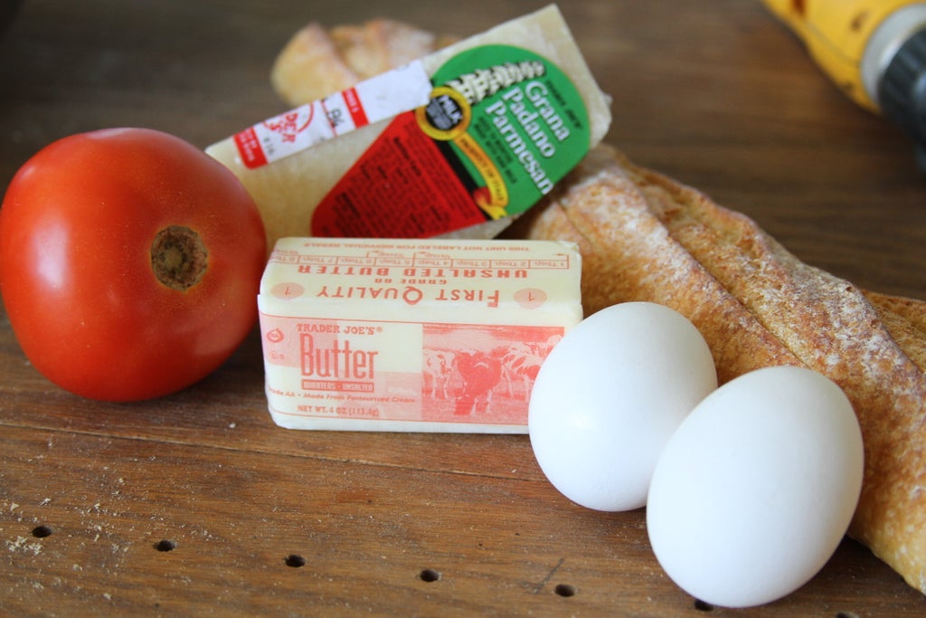 电动工具创意鸡蛋三明治