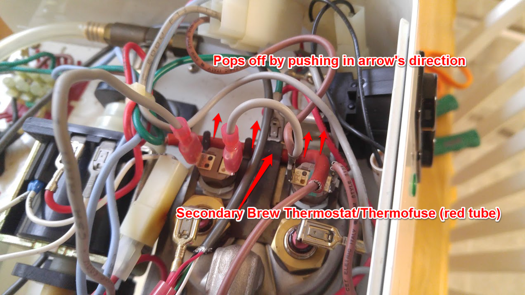 Remove Secondary Brew Thermostat/thermofuse