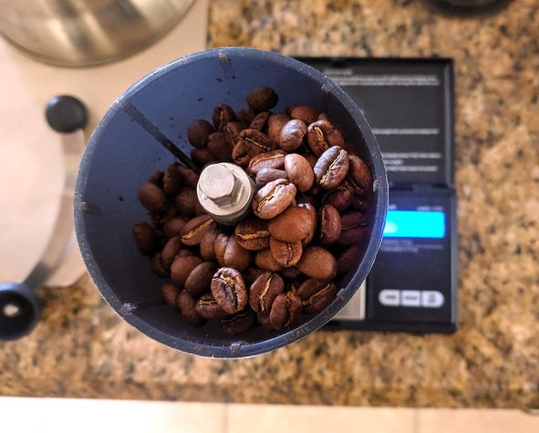 称量咖啡豆