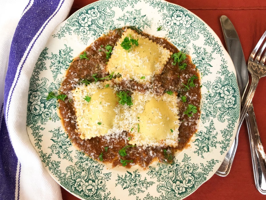 纯手工无麸质腊肠里科塔奶酪饺子