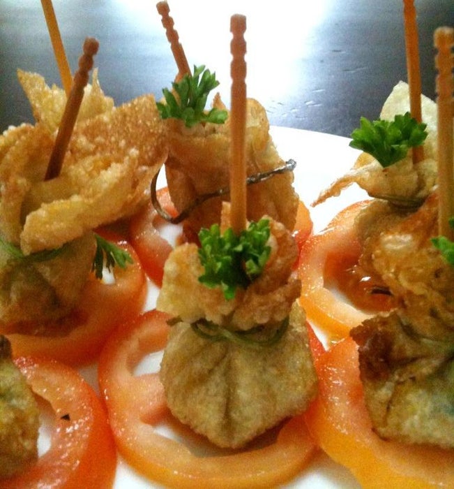 鸡肉钱袋春卷串