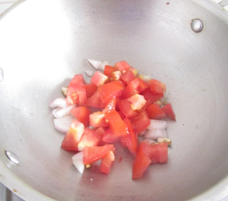 Add Chopped Tomato and Red Chillies