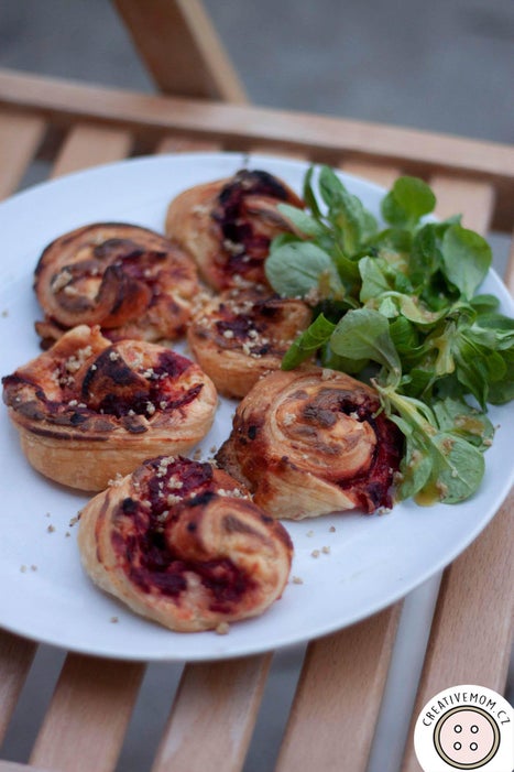 山羊奶酪甜菜根酥皮卷