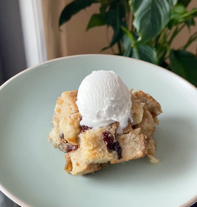 蔓越莓核桃面包布丁