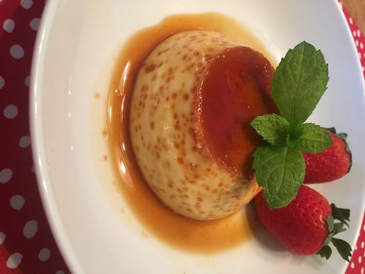 斑点焦糖朗姆酒布丁