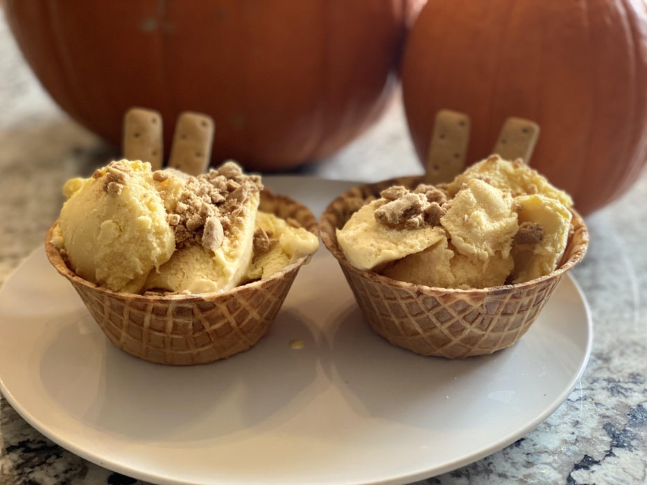 自制南瓜冰淇淋！使用真正的南瓜！