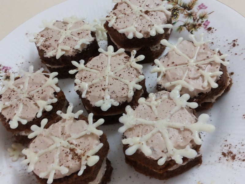 巧克力雪花夹心三明治