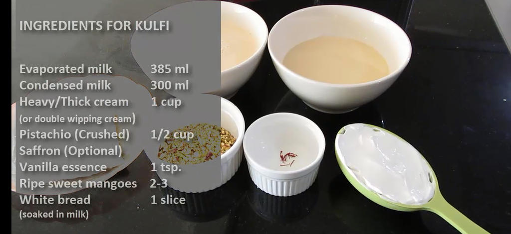 库尔菲与芒果夹心冰淇淋 - （自制印度风味冰淇淋与芒果甜品）