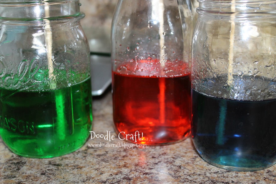 放入木签等待结晶！