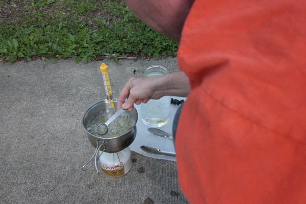 Spoon Out the Solution to Test the Temperature