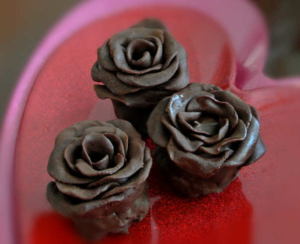 玫瑰形芝士蛋糕布朗尼松露