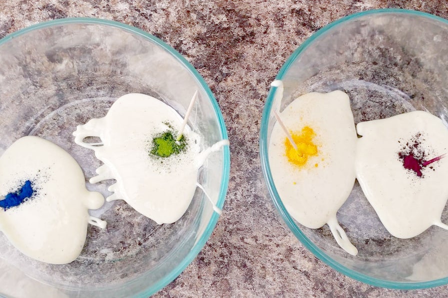 制作彩色巧克力与彩绘