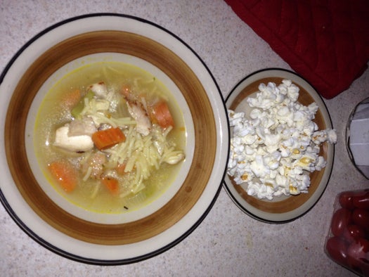 简易美味一锅端鸡肉面条汤