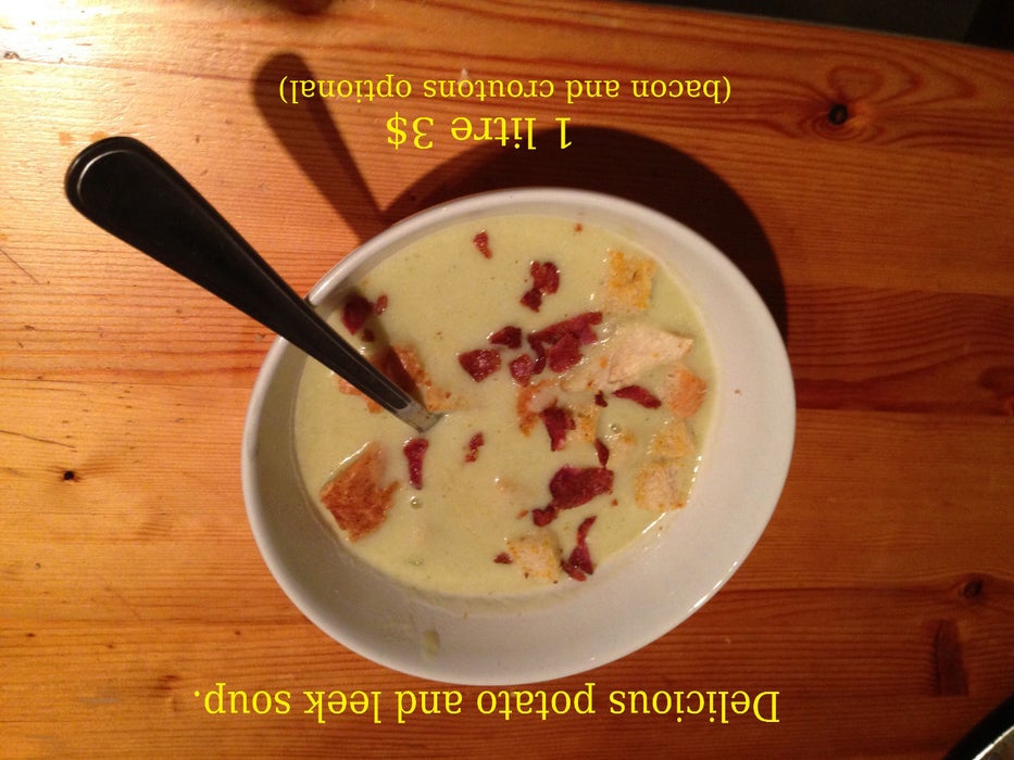 土豆韭葱汤（培根和面包丁可选）