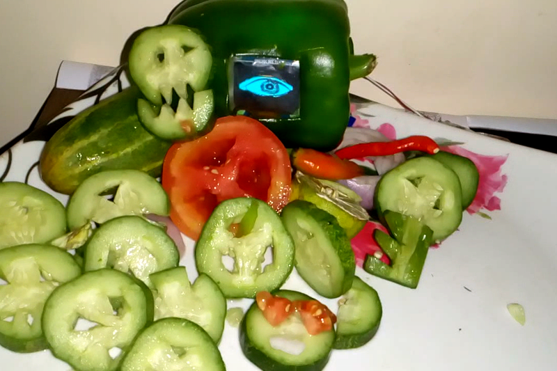 万圣节OLED眼球沙拉