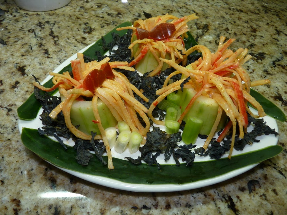 蟹肉黄瓜海葵创意沙拉