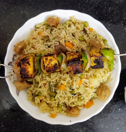 印度烤奶酪蔬菜香饭套餐