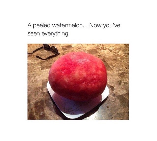 如何用大砍刀剥西瓜皮