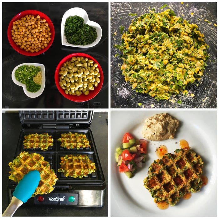 华夫鹰嘴豆饼：无需搅拌的美味华夫风味鹰嘴豆饼