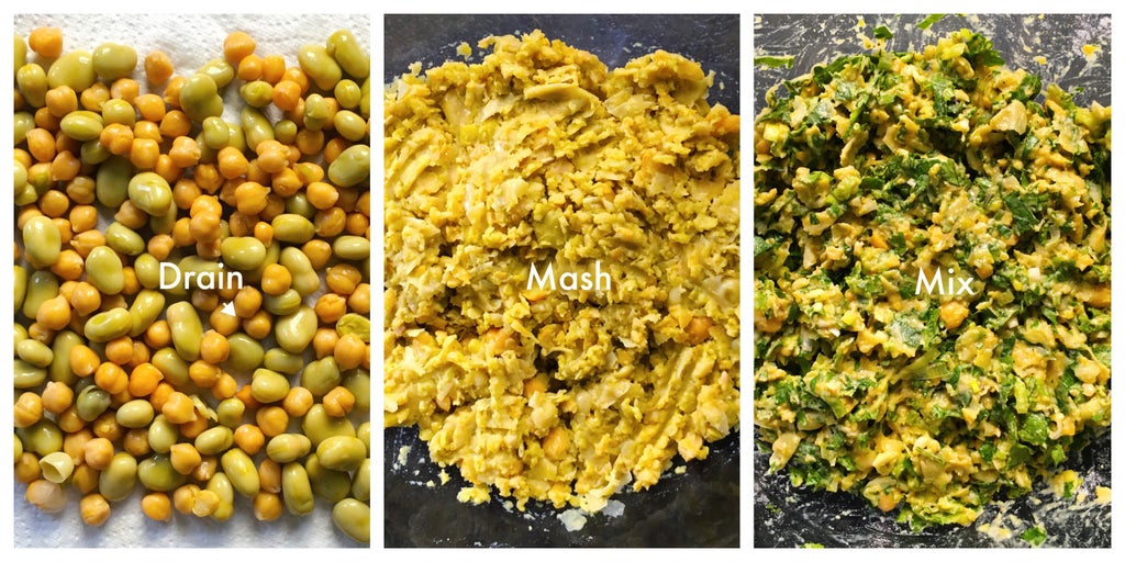 制作鹰嘴豆饼混合物