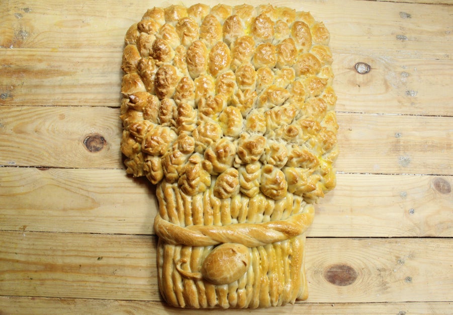 拉玛斯面包 - 丰收麦穗造型 - 乡村婚礼早餐面包 - 精致厨房悬挂装饰