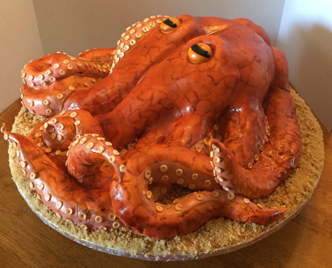 仿真章鱼蛋糕