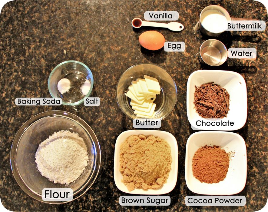 准备蛋糕材料、工具和预处理