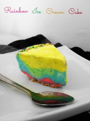 彩虹冰淇淋蛋糕